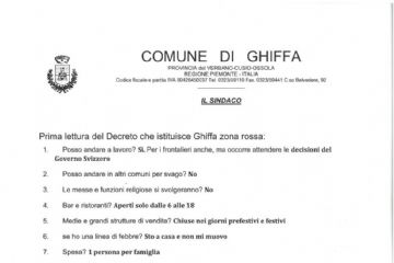 Indicazioni operative DPCM 8 marzo 2020 Comune di Ghiffa